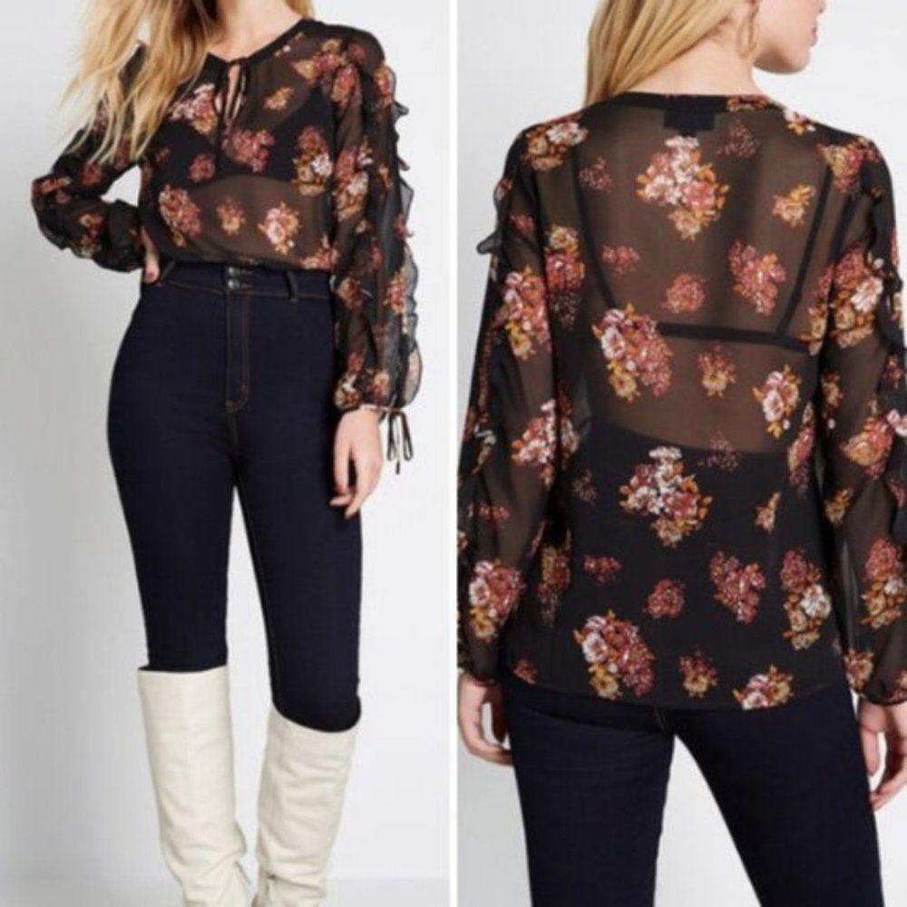 NWT Modcloth Pleased to Meet You Sheer Blouse | S